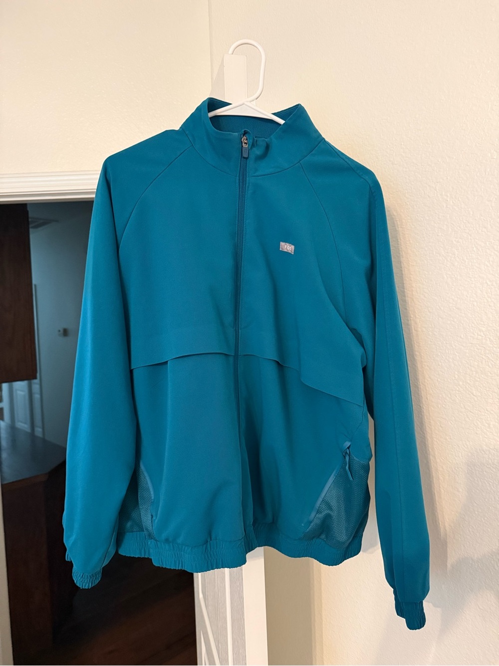 Figs Teal Full-Zip Jacket